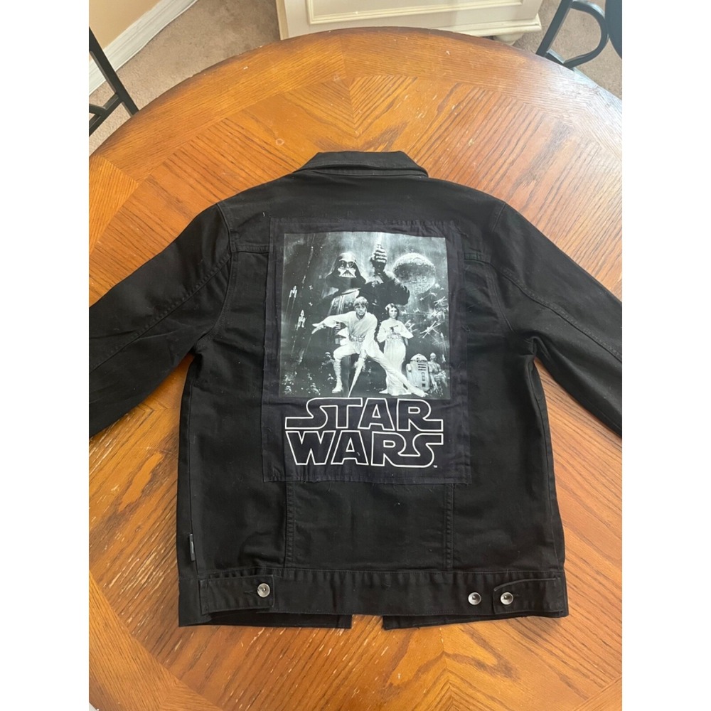 Star Wars Disney Black Denim Jacket Our Universe NWT Unisex Small